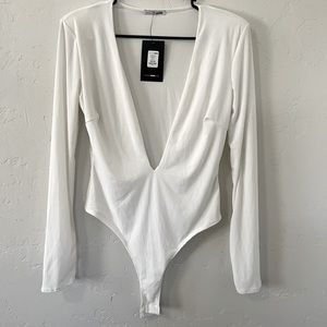 Fashion Nova Shoulder Pad Bodysuit